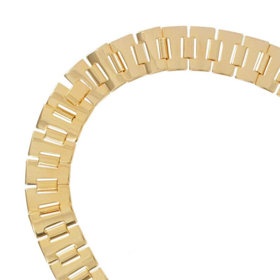 【並行輸入品】USA Made Statement Necklace Gold Tone Bookchain Plaque Link Coll_9