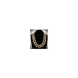【並行輸入品】Vintage Necklace Big Chunky Yellow Gold Tone Chain Ring Link Col_2