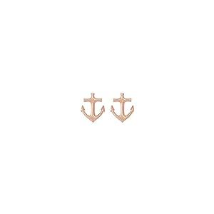 【並行輸入品】アンカースタッドピアス (8.4mm x 6.7mm)， ゴールド， 適用なし Solid 14k Rose Gold Ancho_5