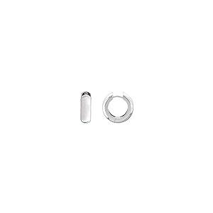 【並行輸入品】14mm ヒンジ付きフープハギーイヤリング (14mm x 3.5mm), シルバー, 適用なし Solid 925 Sterliの画像
