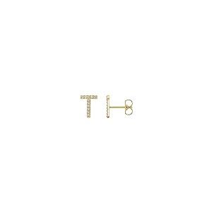 【並行輸入品】Solid 14k Yellow Gold .05 Cttw Diamond Single Each Earring Soldの画像