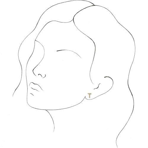 【並行輸入品】Solid 14k Yellow Gold .05 Cttw Diamond Single Each Earring Soldの画像