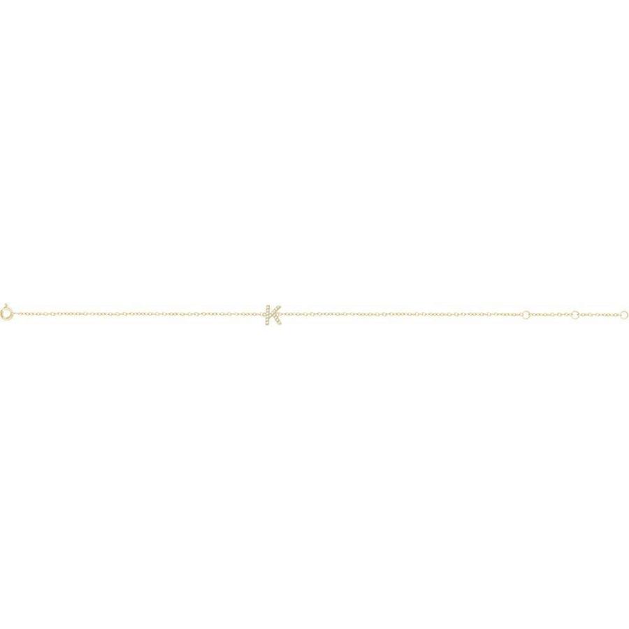 【並行輸入品】0.05 Cttw ダイヤモンド アルファベット イニシャル 英文字 K 6 7インチ ブレスレット (幅= 7.2mm)， 7_3