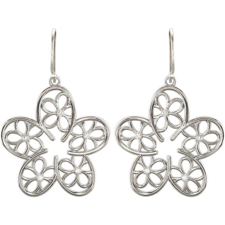 【並行輸入品】Solid 925 Sterling Silver 1/6 Cttw Diamond Floral Inspired Floweの画像