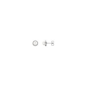 【並行輸入品】Solid 14k White Gold 5.5 6mm Freshwater Cultured Pearl Stud Earrの画像