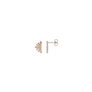 【並行輸入品】スターバーストイヤリング S (7mm x 1.4mm), ゴールド, 適用なし Solid 14k Rose Gold Starの画像