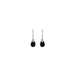 【並行輸入品】Solid 14k White Gold Onyx and .025 Cttw Diamond Earrings (Widthの画像