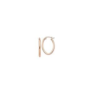 14k Rose Gold Oval Hoop Earrings 26mm 17mm style TF595 並行輸入品｜best-style｜03