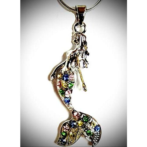 【並行輸入品】Crystal Fairy Tail Mermaid Pendant Statement Chunky Rhinestone N_1
