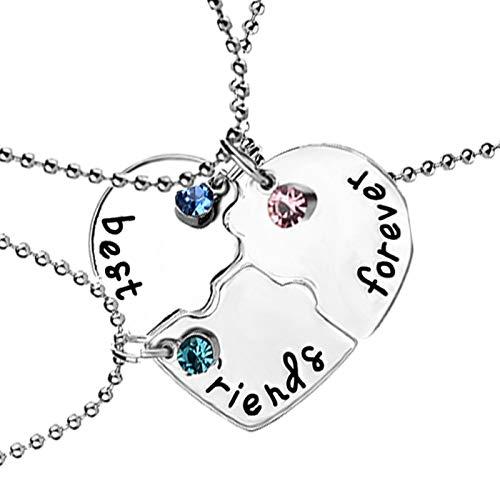 【並行輸入品】shiYsRL Women Necklace Pendant， 3Pcs/Set Women Best Friends Rhin_1