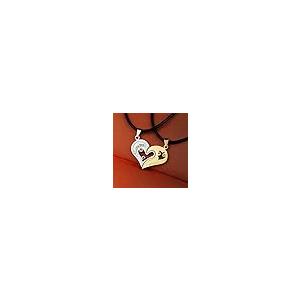 【並行輸入品】shiYsRL Women Necklace Pendant， 2Pcs/Set I Love You Rhinestone I_8