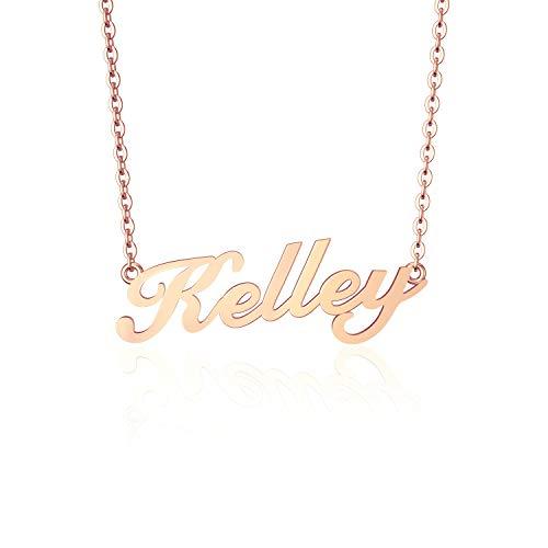 【並行輸入品】SISGEM 10K 14K 18K リアルゴールド カスタムネームネックレス レディース ガールズ 子供用 ネームプレート カス_4
