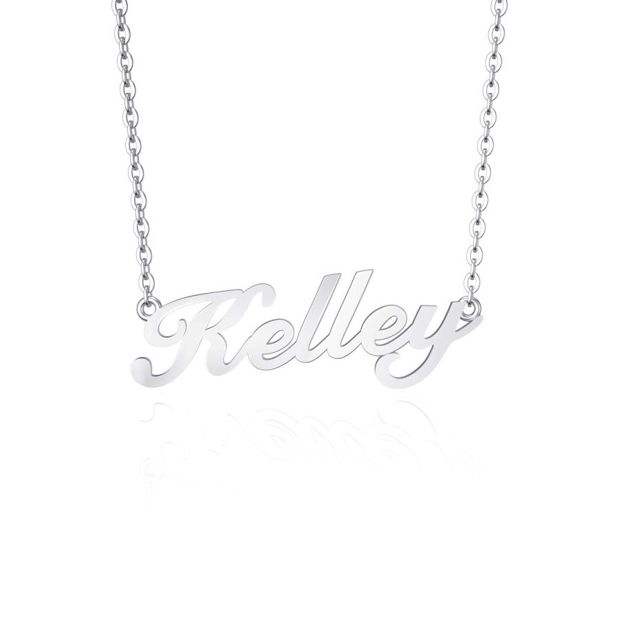 【並行輸入品】SISGEM 10K 14K 18K リアルゴールド カスタムネームネックレス レディース ガールズ 子供用 ネームプレート カス_6