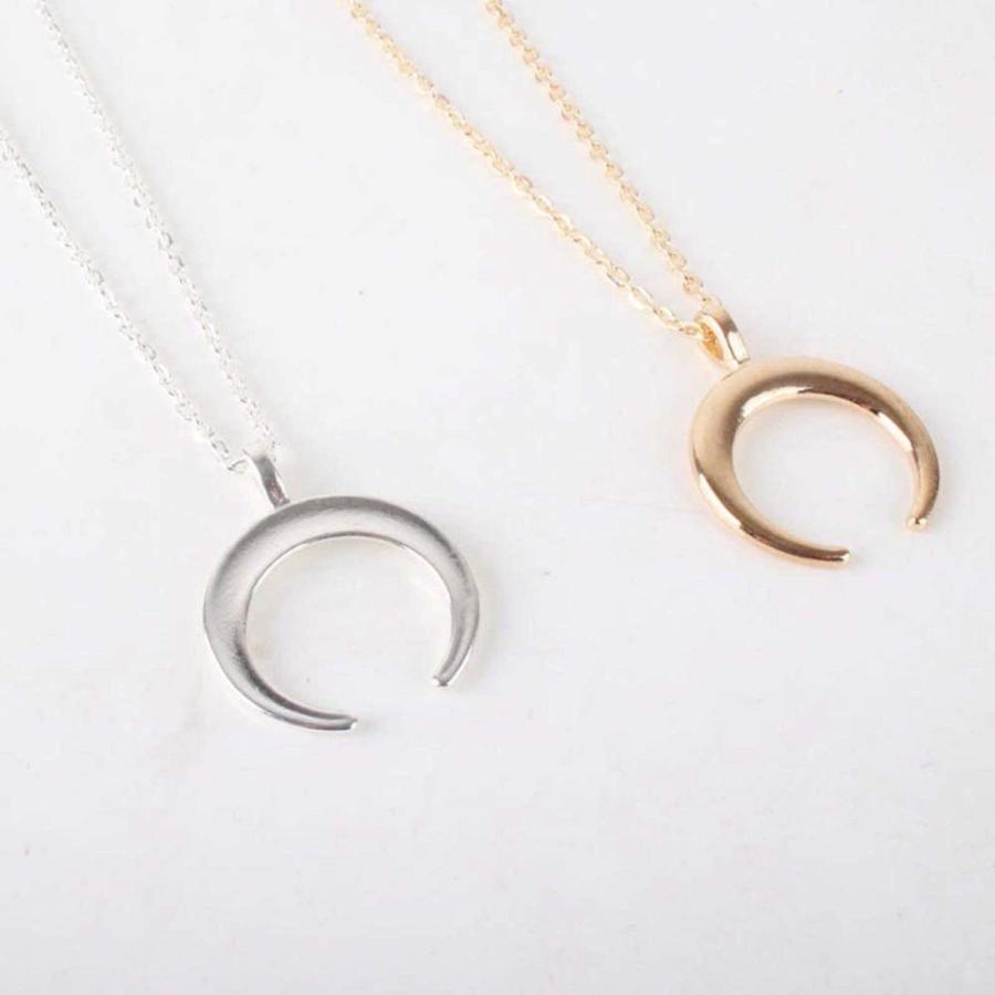 【並行輸入品】SEniutarm Necklaces for Women Girls Simple Women Crescent Moon_3