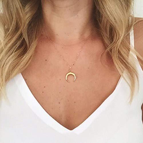 【並行輸入品】SEniutarm Necklaces for Women Girls Simple Women Crescent Moon_7
