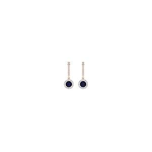 【並行輸入品】3.55 ct Round Cut Halo Solitaire VVS1 Simulated Blue Sapphire Paの画像