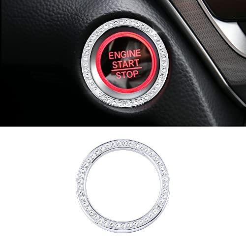 【並行輸入品】PIFOOG Bling パーソナリティ オートエンジンスタートストップ クリスタルインテリアリング ホンダエンジンカバー カーイの画像