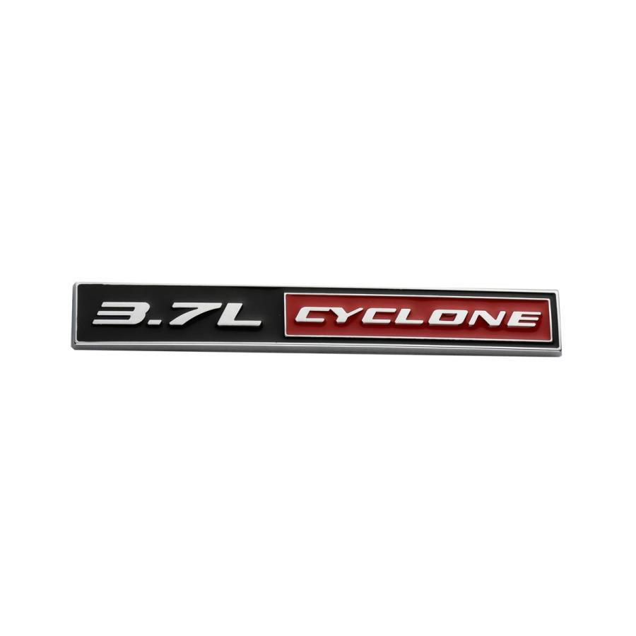 【並行輸入品】3.7L サイクロンエンブレム 交換用 1個 2011 2020 マスタング V6 3.7L サイクロンバッジ (クローム/レッドの画像