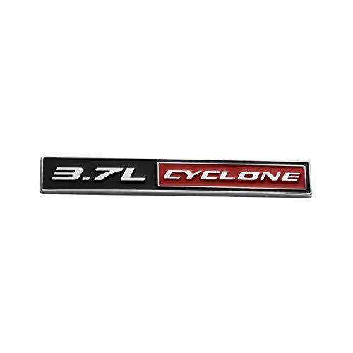 【並行輸入品】3.7L サイクロンエンブレム 交換用 1個 2011 2020 マスタング V6 3.7L サイクロンバッジ (クローム/レッドの画像
