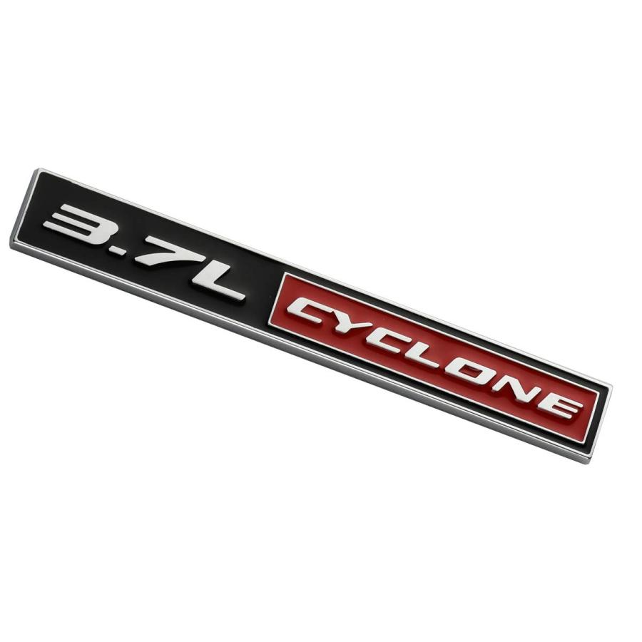 【並行輸入品】3.7L サイクロンエンブレム 交換用 1個 2011 2020 マスタング V6 3.7L サイクロンバッジ (クローム/レッドの画像