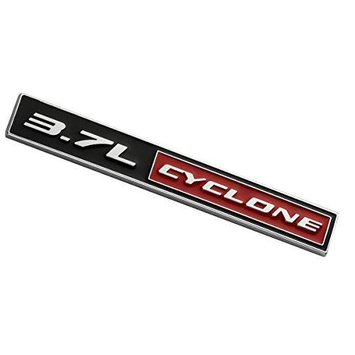 【並行輸入品】3.7L サイクロンエンブレム 交換用 1個 2011 2020 マスタング V6 3.7L サイクロンバッジ (クローム/レッドの画像