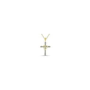 並行輸入品】JewelExcess 14K 金メッキ ダイヤモンド クロス
