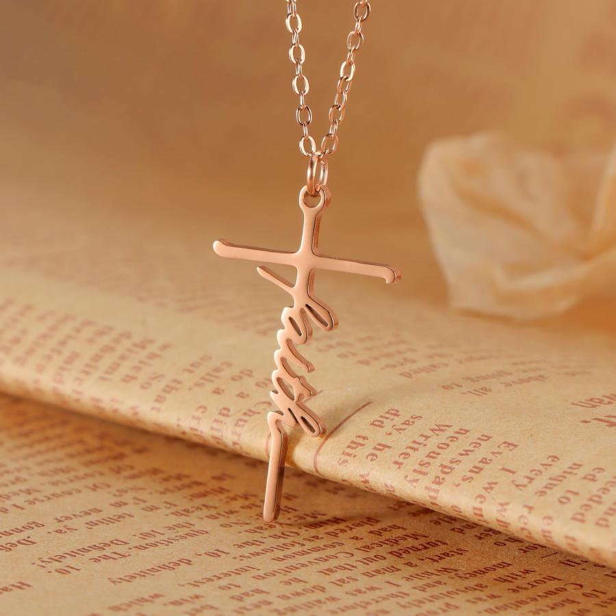 HOPE刻印 十字架型ネックレス HOPE刻印 十字架型ネックレス - メルカリ