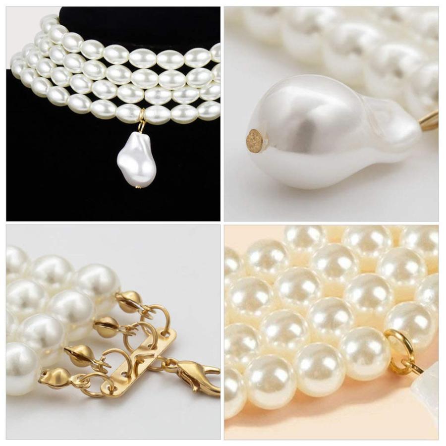 【並行輸入品】Holibanna Round Pearl Necklace Pearl Necklace for Women Beaded C_3