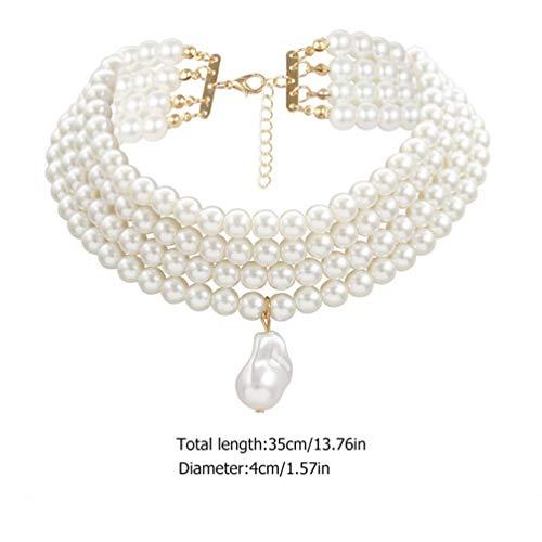 【並行輸入品】Holibanna Round Pearl Necklace Pearl Necklace for Women Beaded C_7