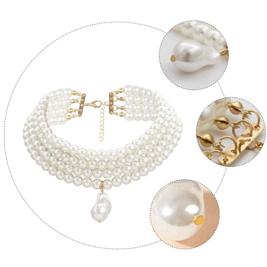 【並行輸入品】Holibanna Round Pearl Necklace Pearl Necklace for Women Beaded C_9