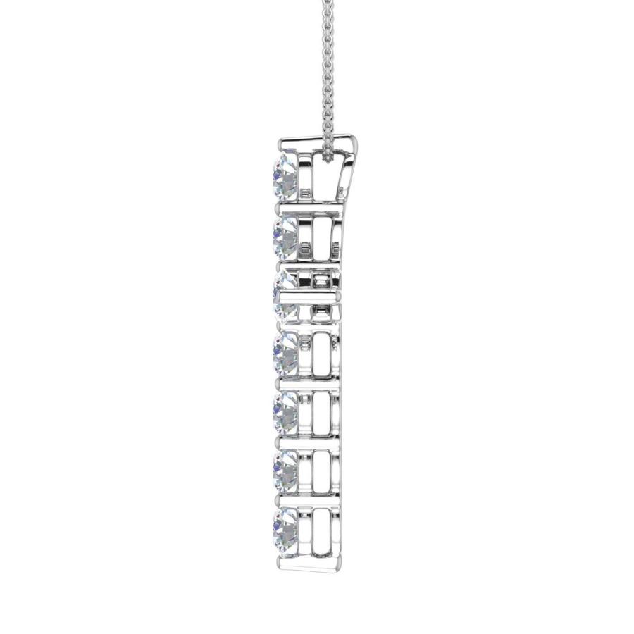 【並行輸入品】FINEROCK 2カラット ダイヤモンドクロスペンダントネックレス 14Kゴールド (シルバーチェーン付属)， 金属 ストーン，_3