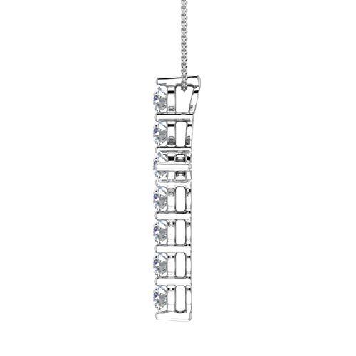 【並行輸入品】FINEROCK 2カラット ダイヤモンドクロスペンダントネックレス 14Kゴールド (シルバーチェーン付属)， 金属 ストーン，_4