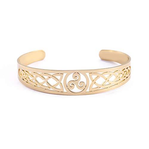 【並行輸入品】Fantasy Forge Jewelry Womens Mens Celtic Triskelion Bracelet Gol
