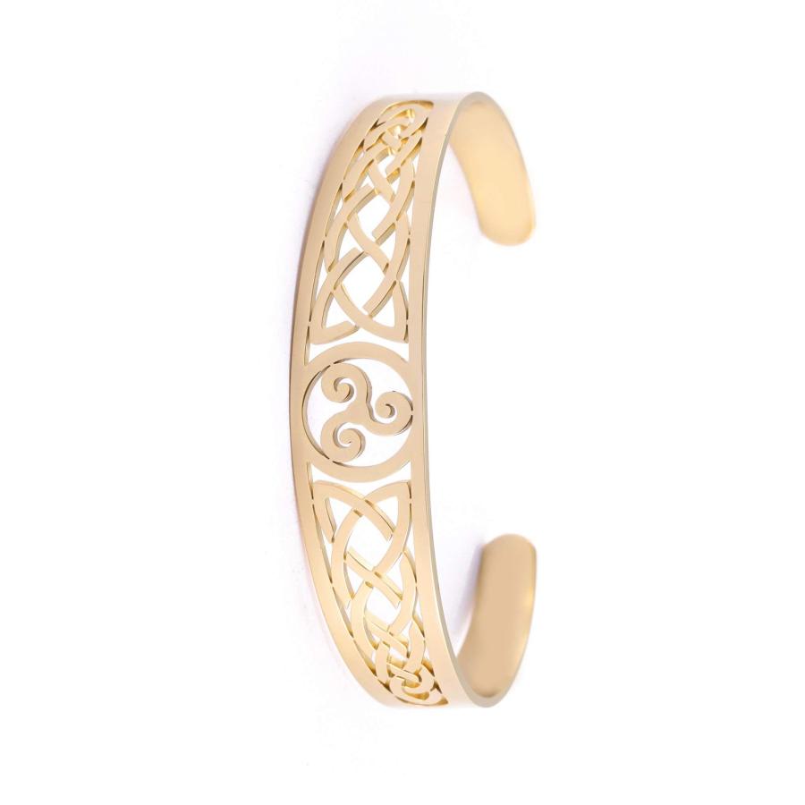 【並行輸入品】Fantasy Forge Jewelry Womens Mens Celtic Triskelion Bracelet Gol