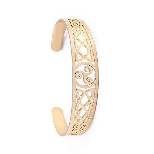 【並行輸入品】Fantasy Forge Jewelry Womens Mens Celtic Triskelion Bracelet Gol