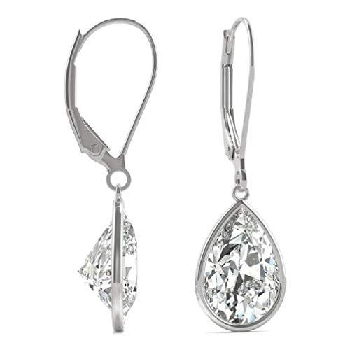 【並行輸入品】Eraa Jewel 3.00CT Brilliant Pear Cut, VVS1 Clarity, Colorless Moの画像