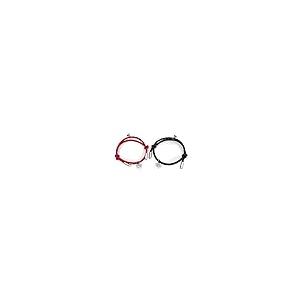 【並行輸入品】マルチアトラクション ロープ 編み込み カップル ブレスレット チャーム ペンダント 磁気ベル付き 2個 ギフトセット レディースの画像
