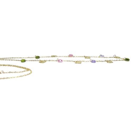 【並行輸入品】Never say Never 18K Gold Hearts Pendant Charms Necklace for Womeの画像