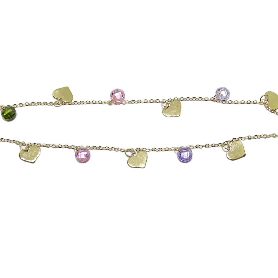 【並行輸入品】Never say Never 18K Gold Hearts Pendant Charms Necklace for Womeの画像