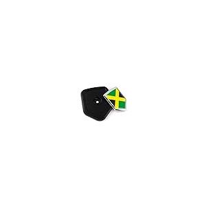 【並行輸入品】ジャマイカ国旗 車 トラック ブラックシールド グリルバッジ グリル クロームエンブレム 2.6インチ x 3.1インチ Jama_8