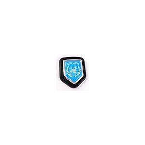 【並行輸入品】United Nations flag Car Truck Black Shield Grill Badge chrome gr_5