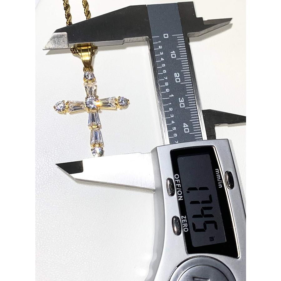 【並行輸入品】Men Women 925 Italy Iced Gold Cross Jesus Crucifix Diamond Relig
