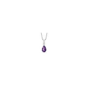 【並行輸入品】[Gem Stone King] 1.8カラット 天然 アメジスト ネックレス レディース ラボグロウンダイヤモンド シルバー92の画像