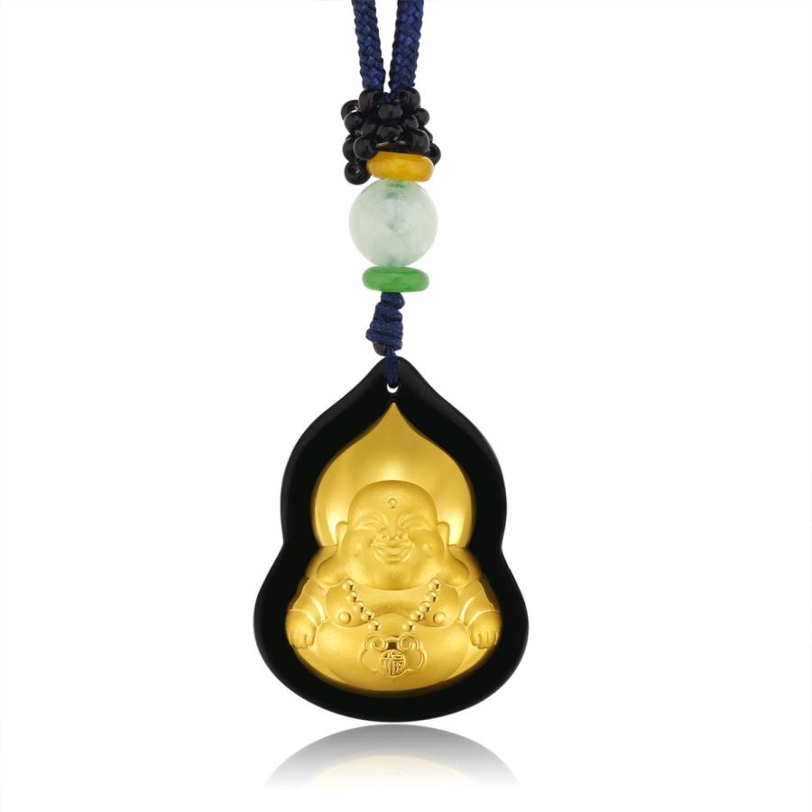 並行輸入品】天然ネフライト翡翠ネックレスペンダント 22K