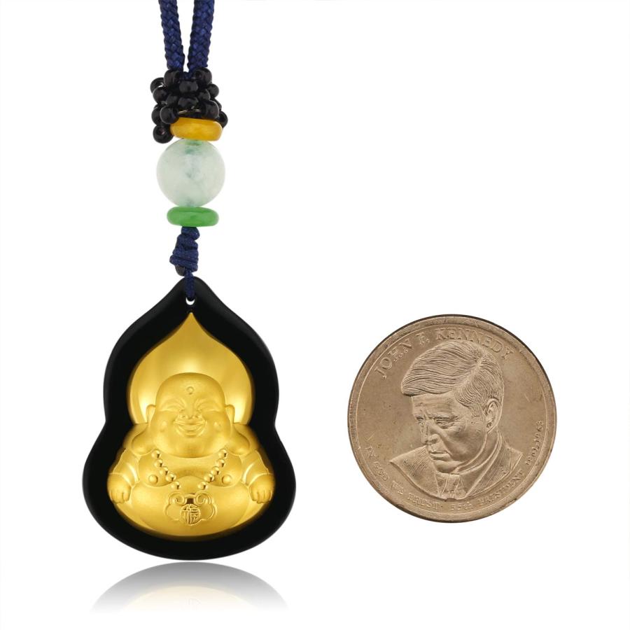 並行輸入品】天然ネフライト翡翠ネックレスペンダント 22K