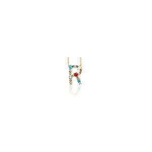 【並行輸入品】ink2055 A Z 26 English Alphabet Letter Necklace Multicolor Rhine_2