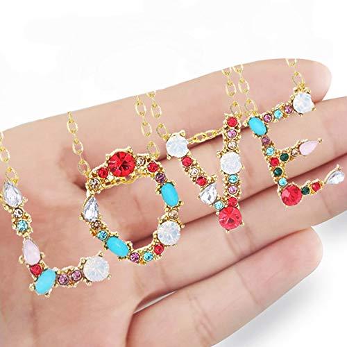 【並行輸入品】ink2055 A Z 26 English Alphabet Letter Necklace Multicolor Rhine_7