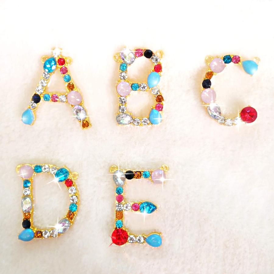 【並行輸入品】ink2055 A Z 26 English Alphabet Letter Necklace Multicolor Rhine_9