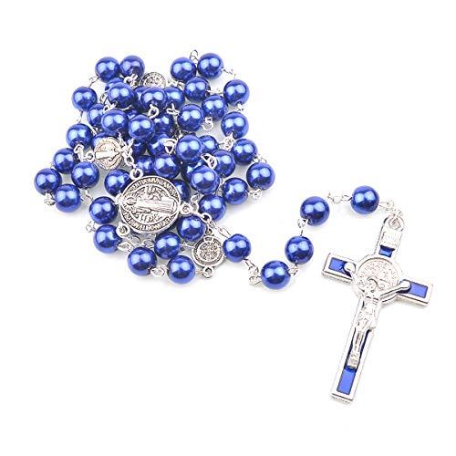 【並行輸入品】Catholic Rosary Necklace Saint Benedict Medal and Cross Crucifix_1