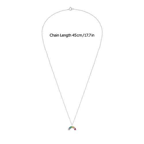 【並行輸入品】AUBE JEWELRY 低刺激性 925 スターリング シルバー キラキラ キュービックジルコニア レインボー ペンダント ネッ_7